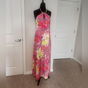 Trina Turk Pink and Yellow Floral Maxi Dress